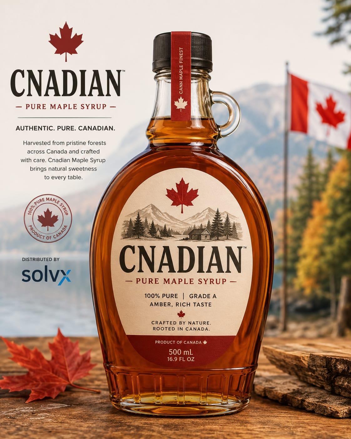Maple Syrup - 8 oz Glass Bottle-250 Ml