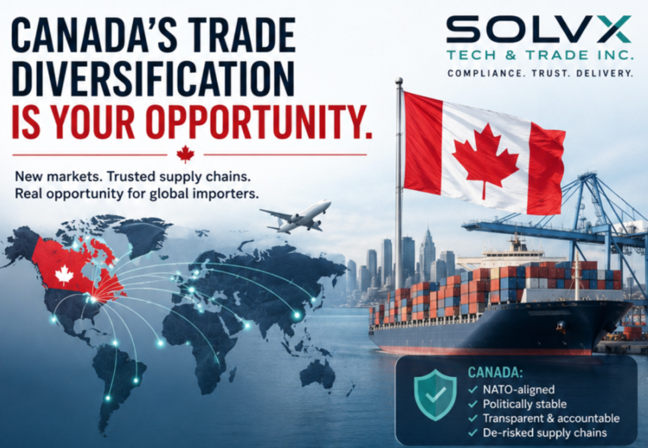 Why the World Is Looking North: How Canadian Trade Policy Is Opening the Door for Global Buyers — and Why SolvX Is the Bridge